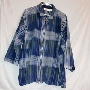 Krazy Kat Blue and Yellow Plaid Shirt